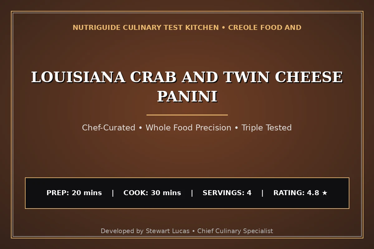Louisiana Crab And Twin Cheese Panini