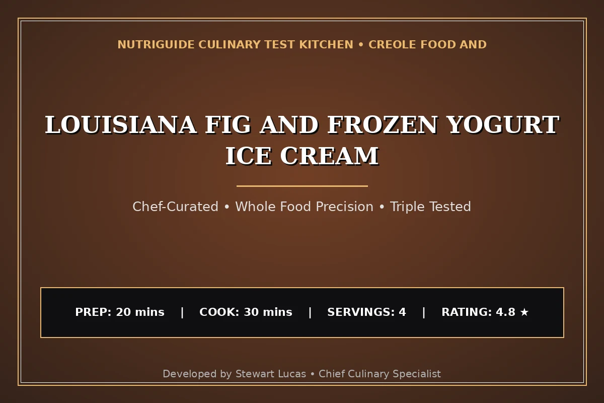 Louisiana Fig And Frozen Yogurt Ice Cream