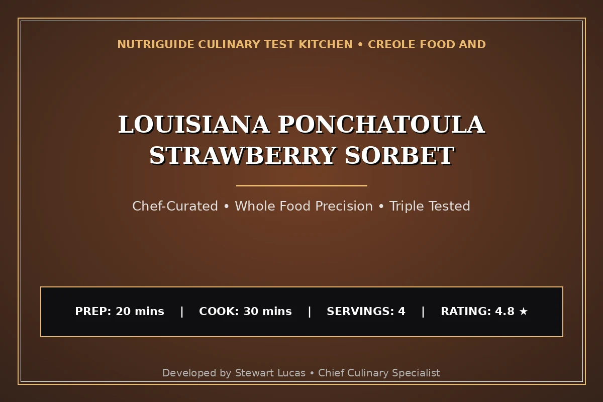 Louisiana Ponchatoula Strawberry Sorbet