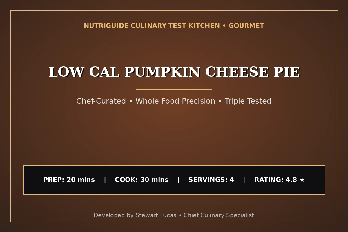 Low Cal Pumpkin Cheese Pie