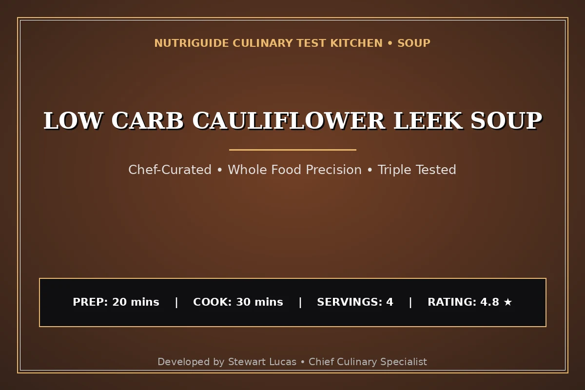 Low Carb Cauliflower Leek Soup