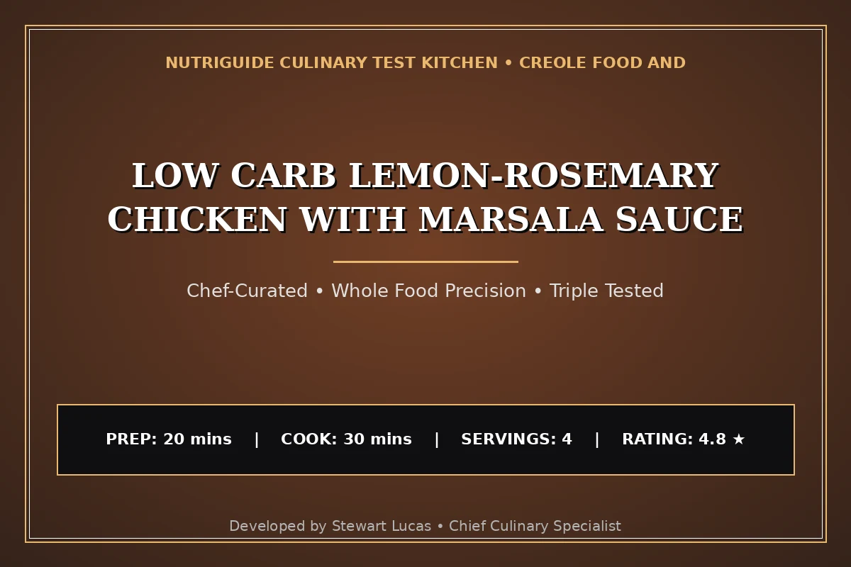 Low Carb Lemon-Rosemary Chicken With Marsala Sauce