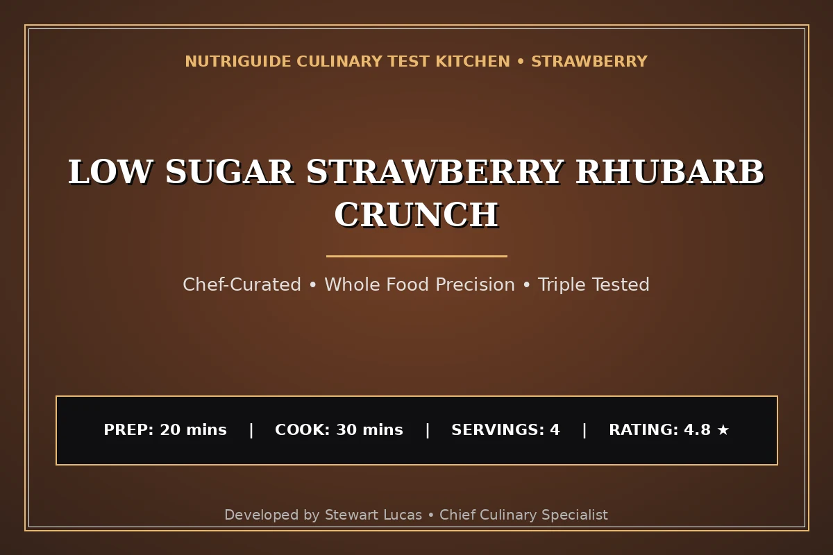 Low Sugar Strawberry Rhubarb Crunch