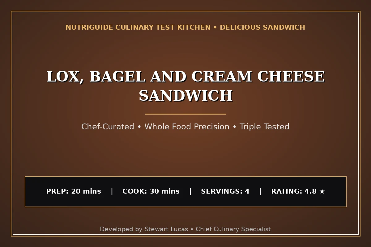 Lox, Bagel And Cream Cheese Sandwich