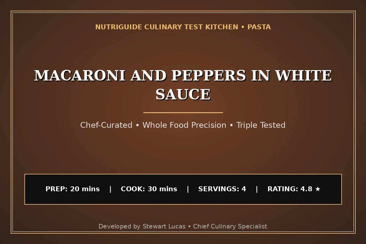 Macaroni And Peppers In White Sauce