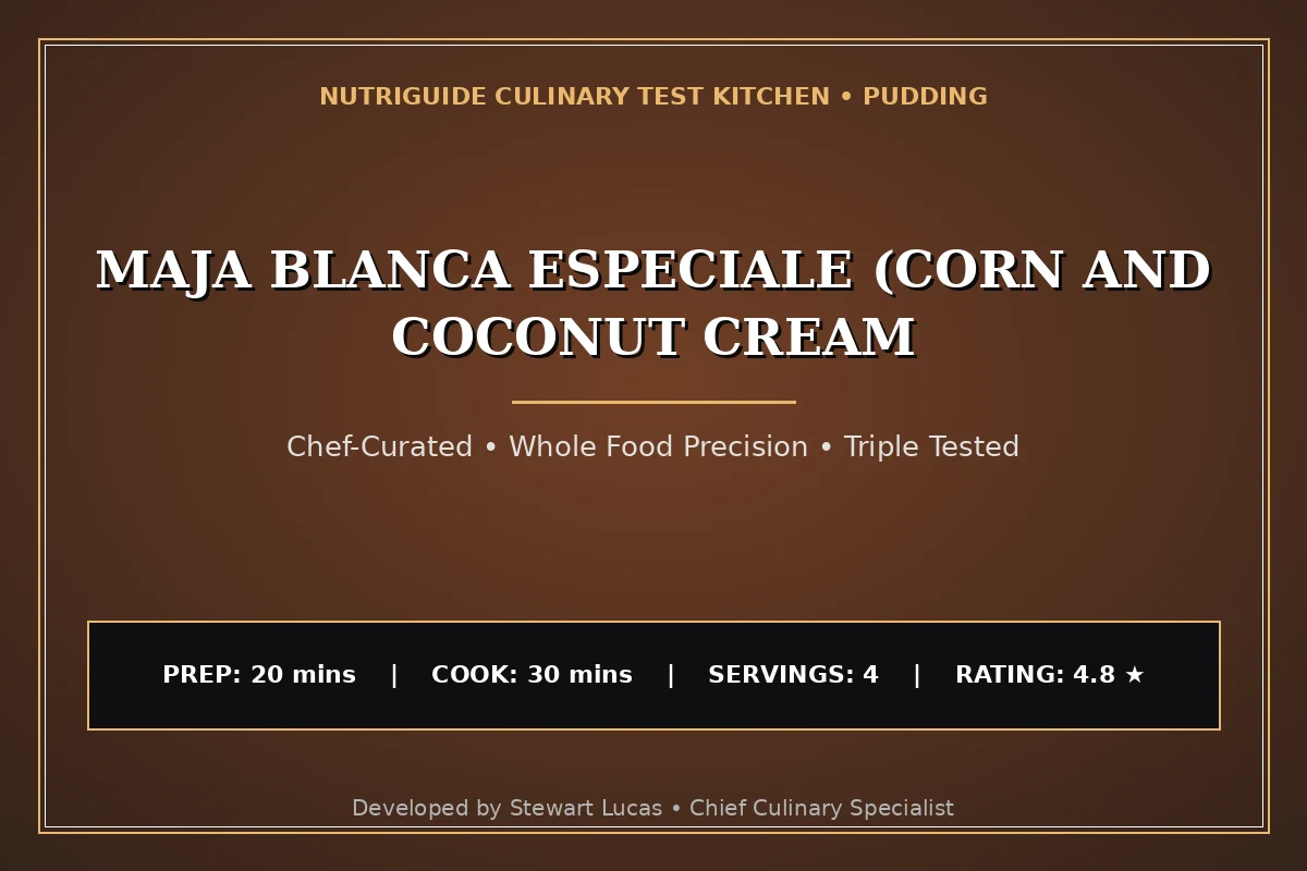 Maja Blanca Especiale (Corn And Coconut Cream