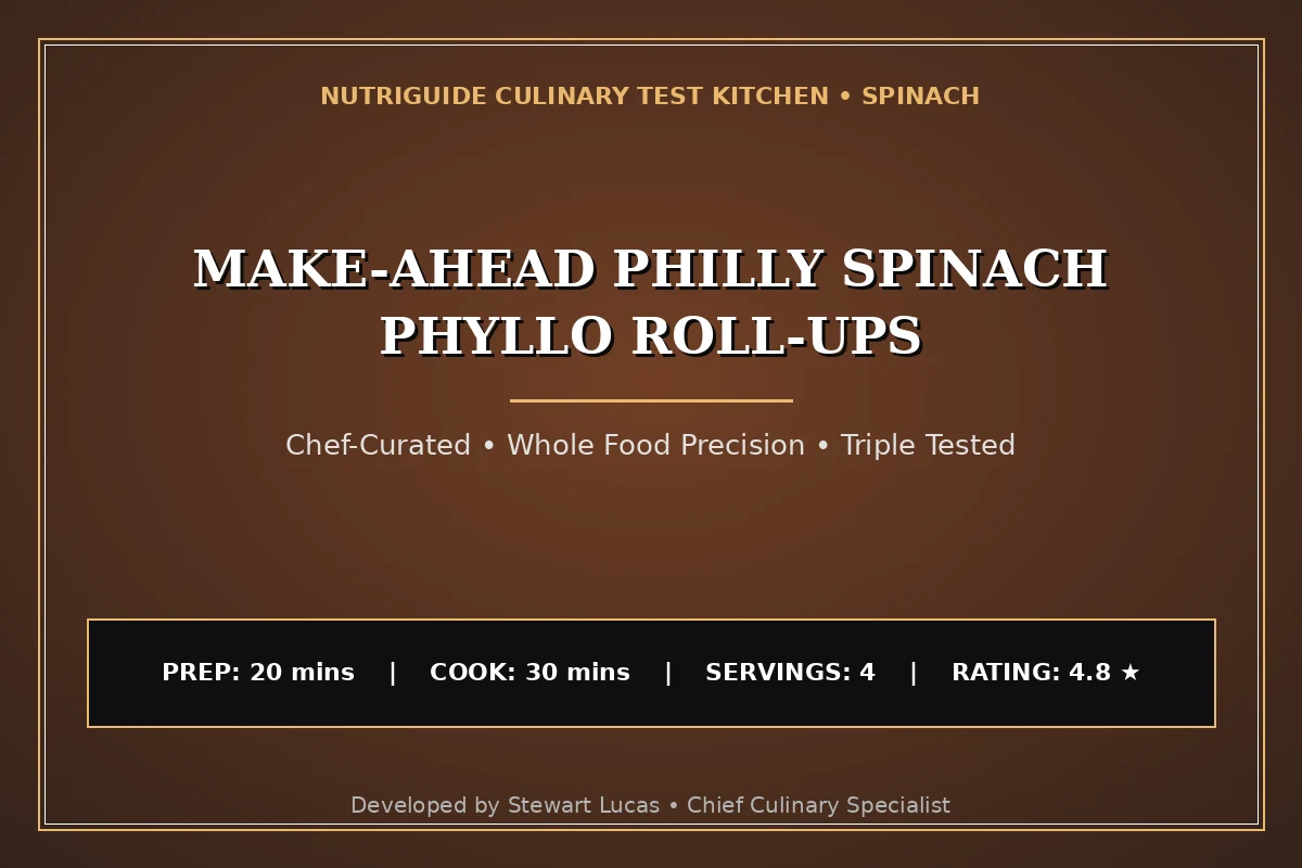 Make-Ahead Philly Spinach Phyllo Roll-Ups