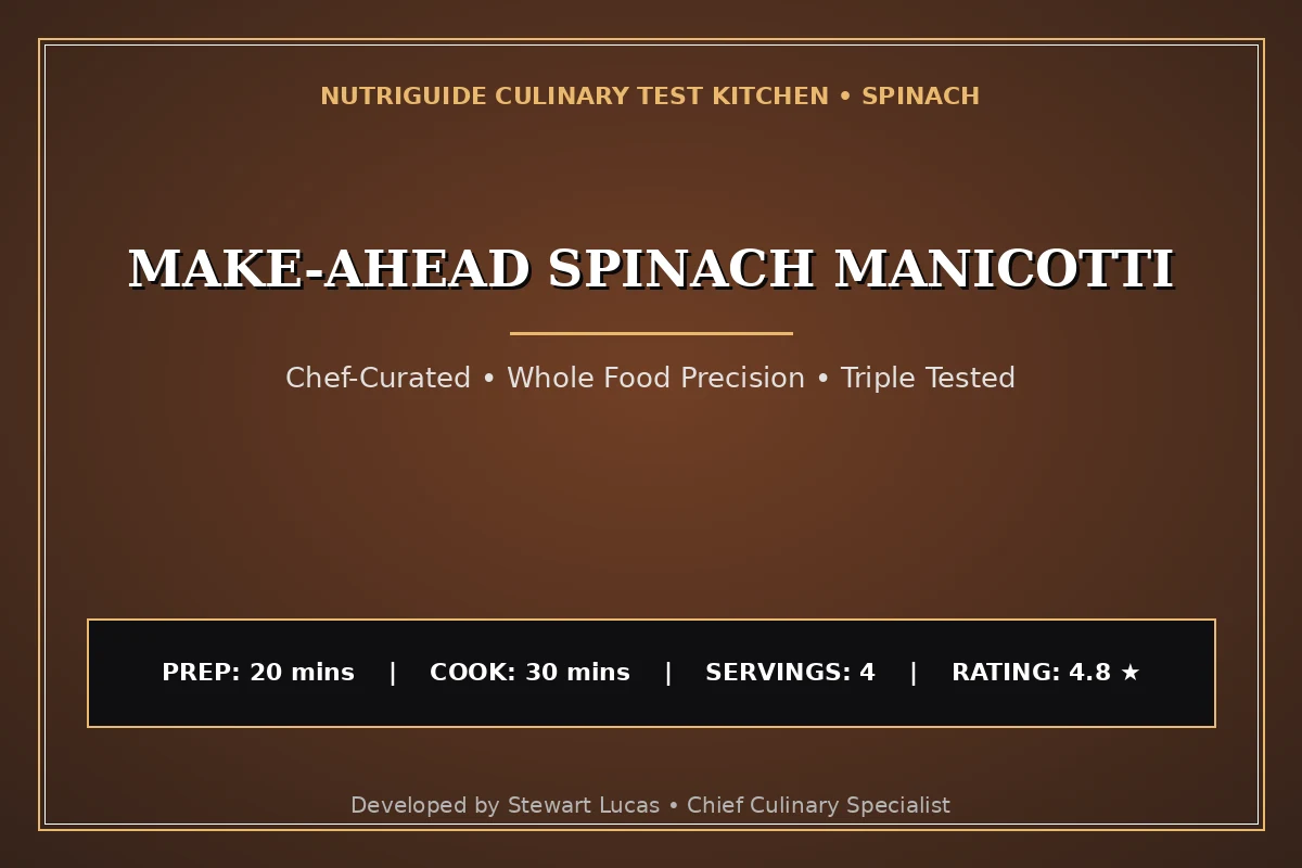 Make-Ahead Spinach Manicotti