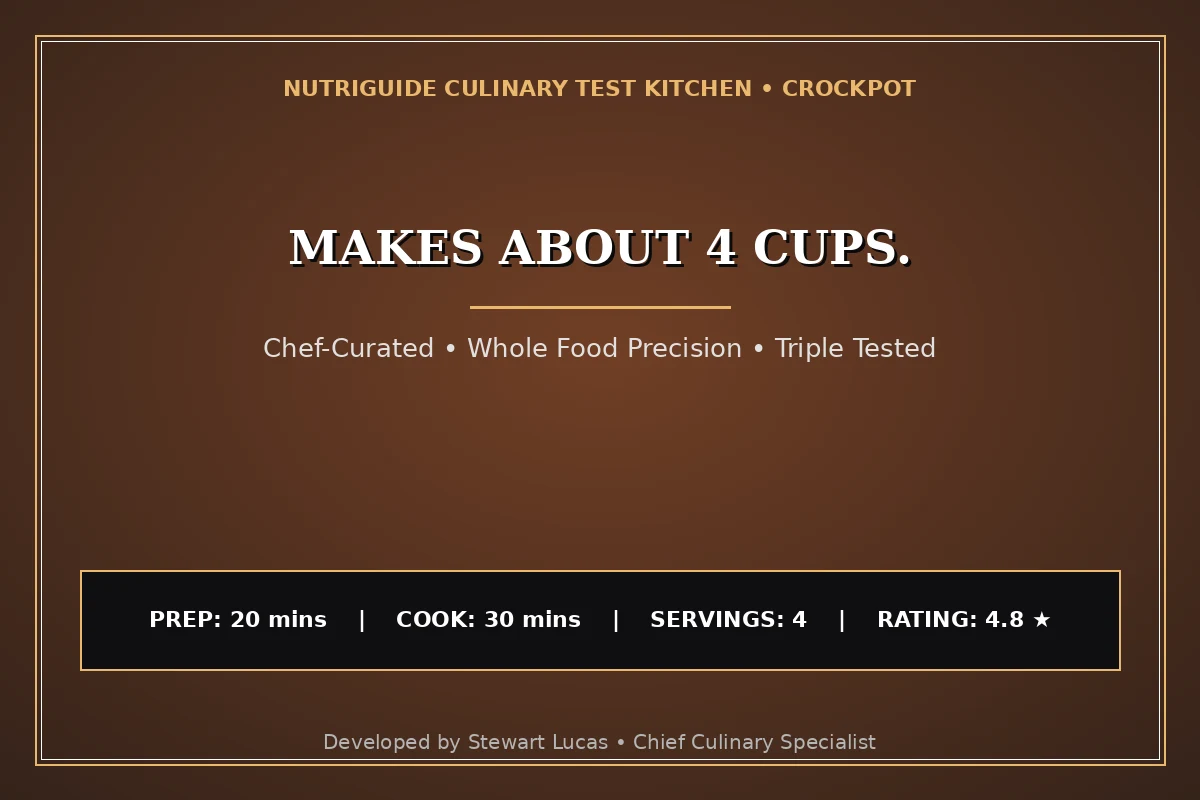 Makes About 4 Cups.
