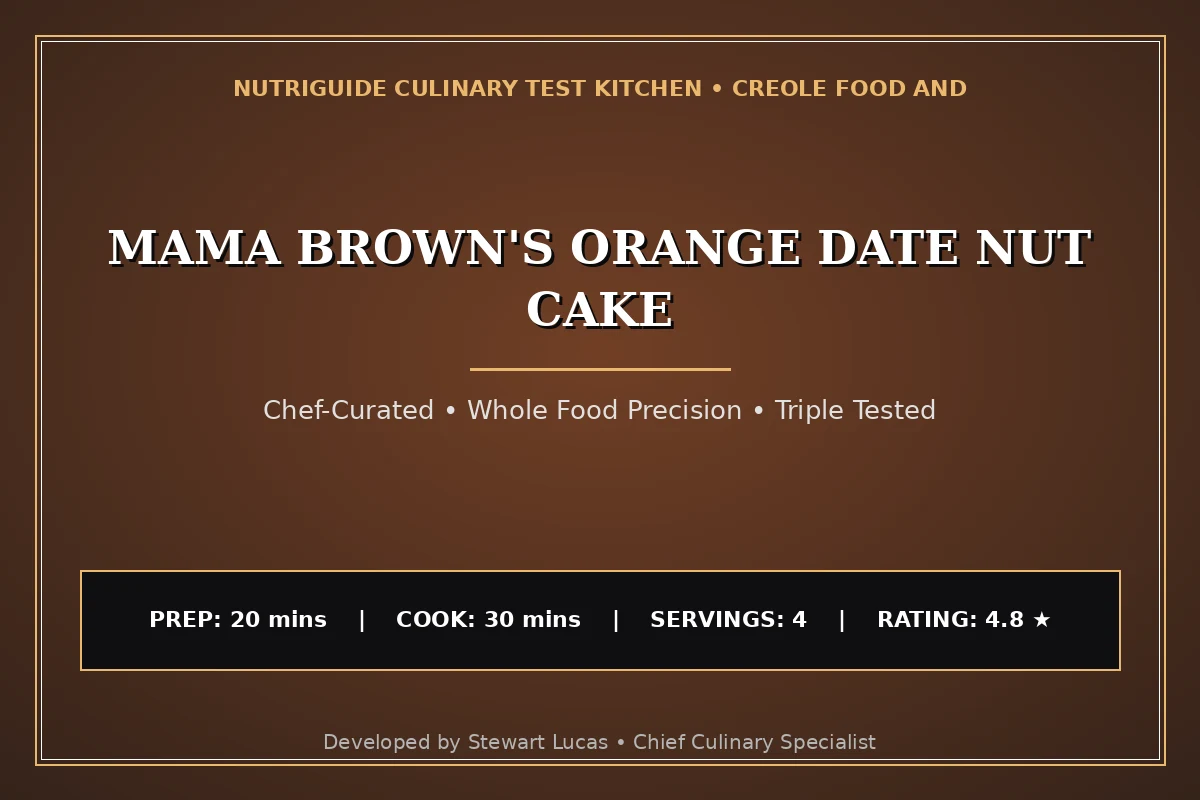 Mama Brown'S Orange Date Nut Cake