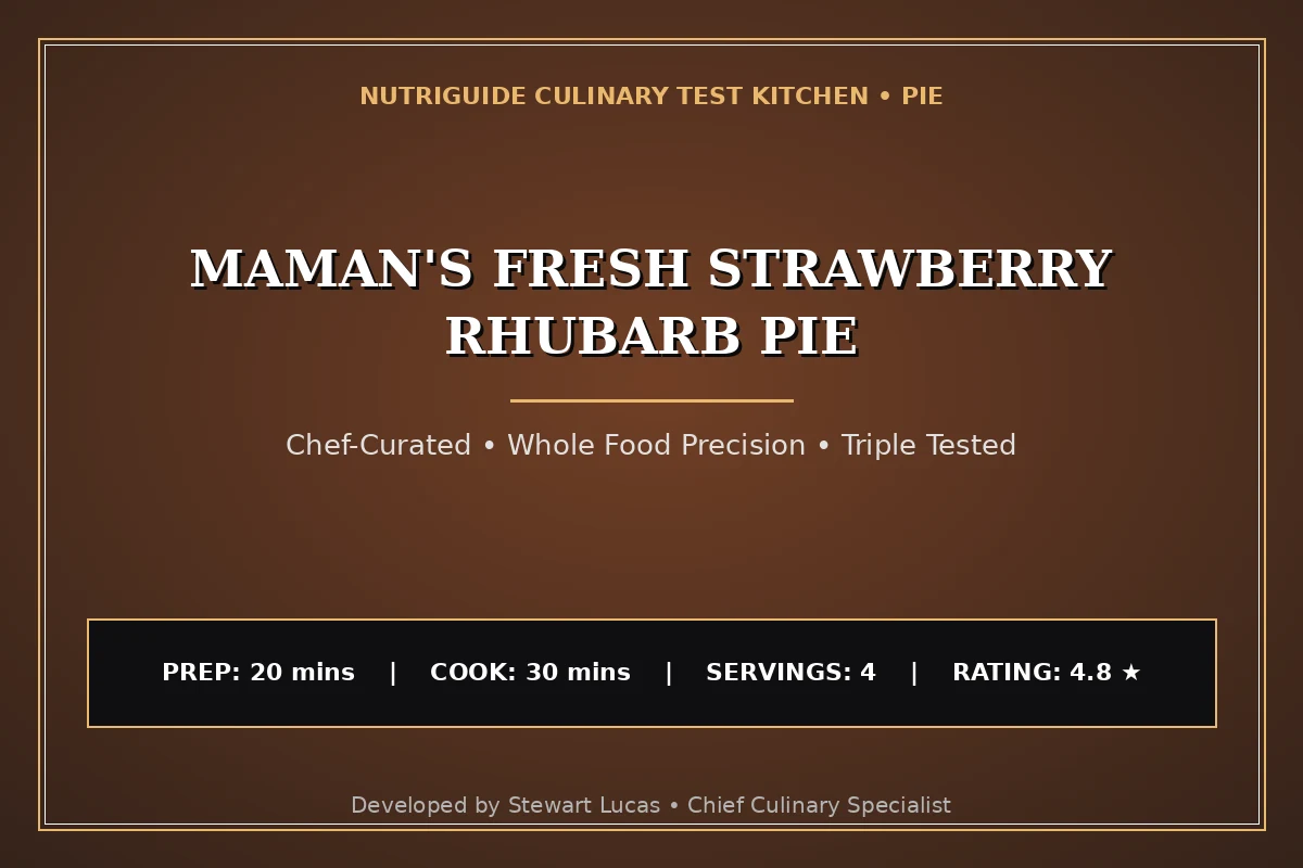 Maman'S Fresh Strawberry Rhubarb Pie