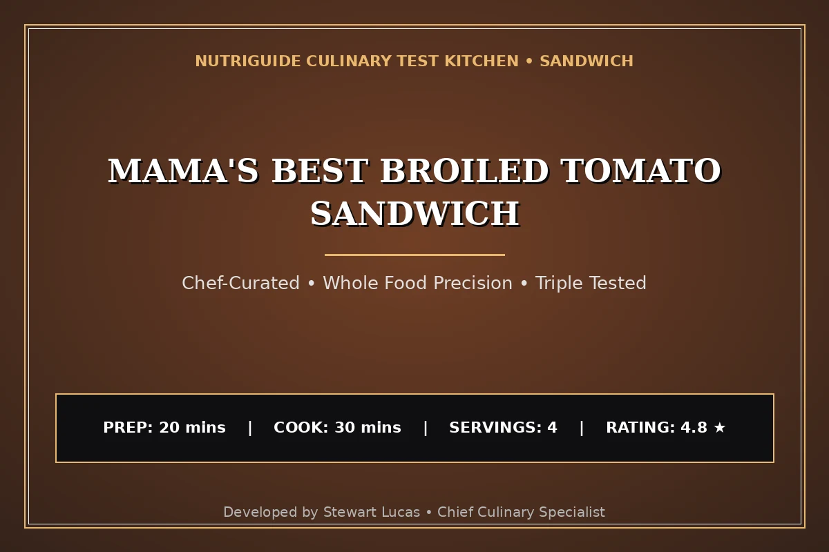 Mama'S Best Broiled Tomato Sandwich