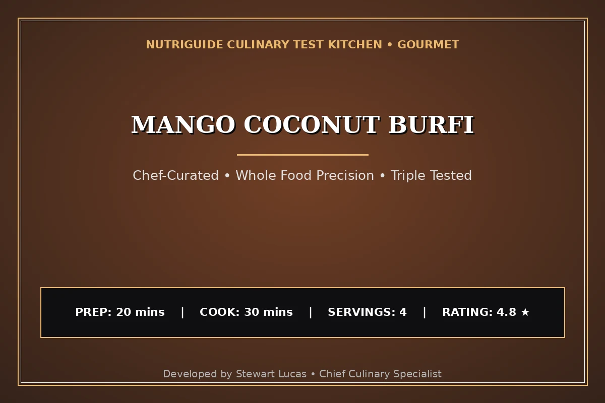 Mango Coconut Burfi