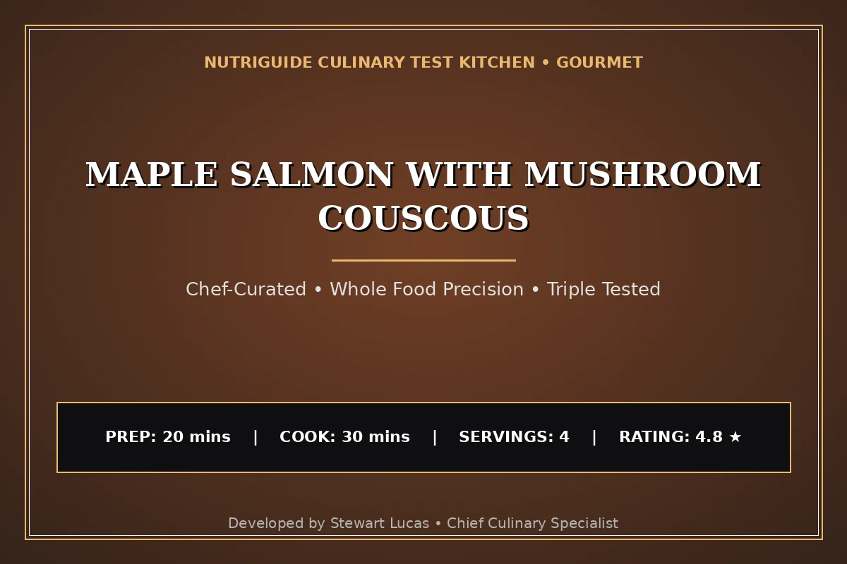 Maple Salmon With Mushroom Couscous