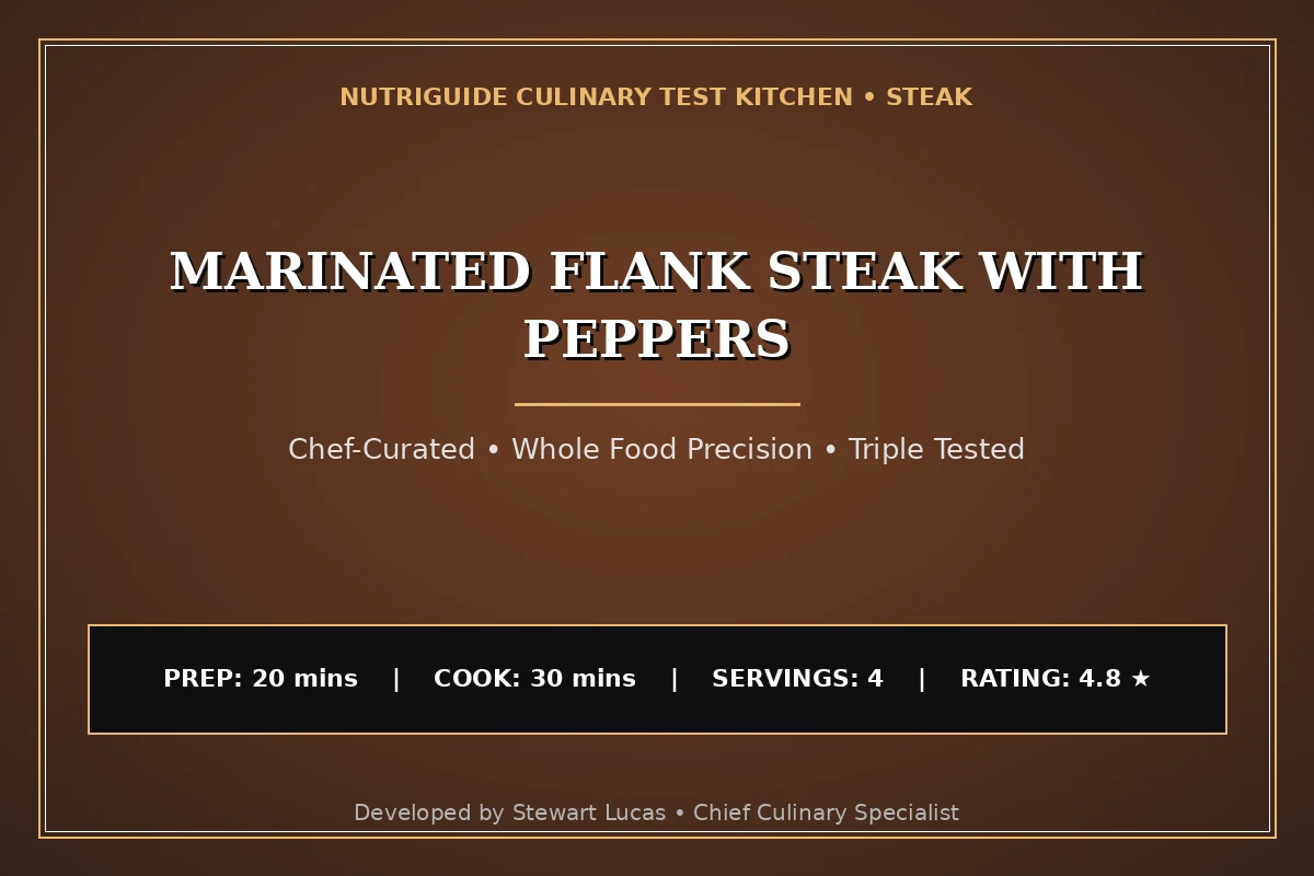 Marinated Flank Steak With Peppers