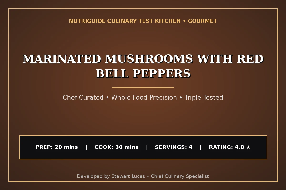 Marinated Mushrooms With Red Bell Peppers