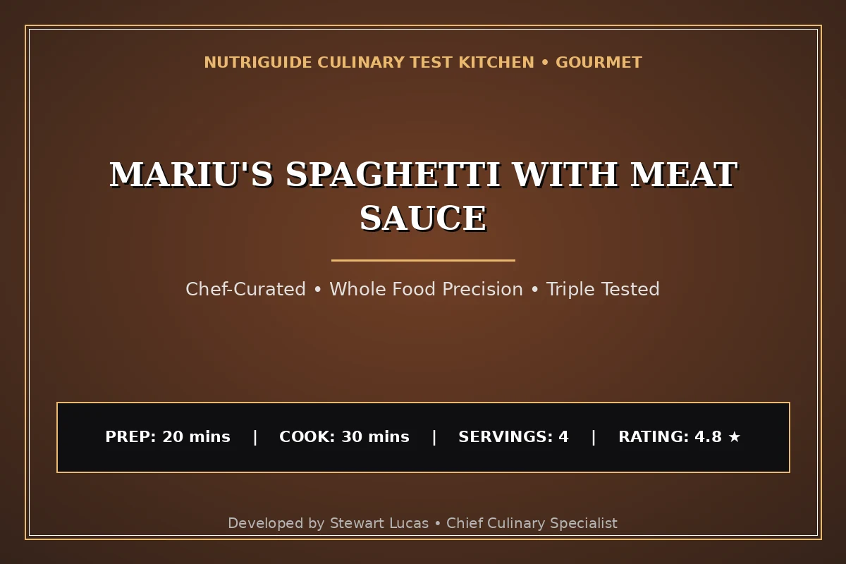 Mariu'S Spaghetti With Meat Sauce