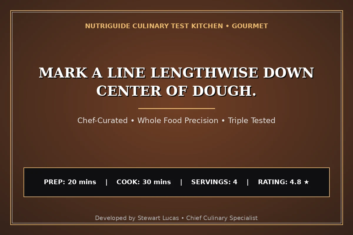 Mark A Line Lengthwise Down Center Of Dough.