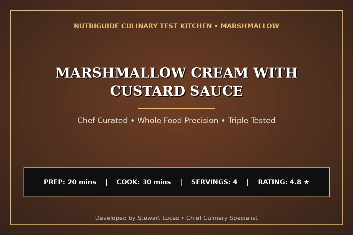 Marshmallow Cream With Custard Sauce