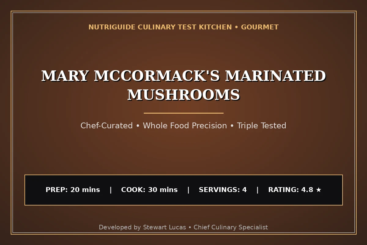 Mary Mccormack'S Marinated Mushrooms