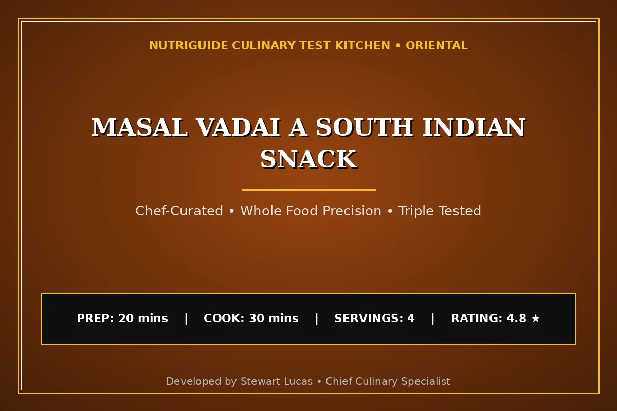 Masal Vadai A South Indian Snack