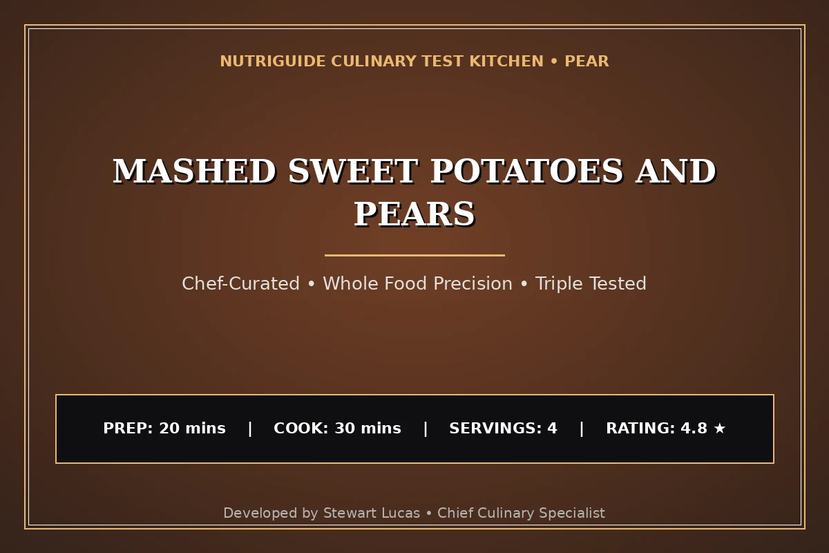 Mashed Sweet Potatoes And Pears