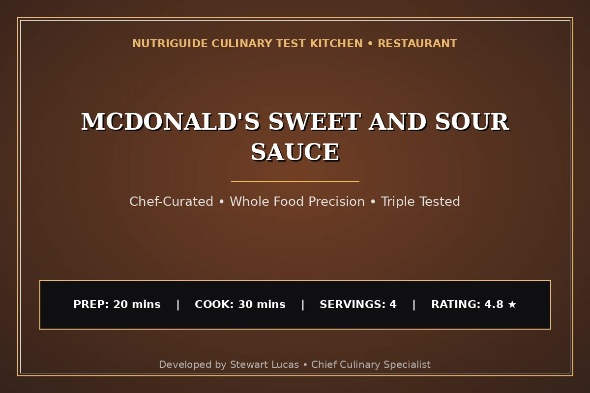 Mcdonald'S Sweet And Sour Sauce