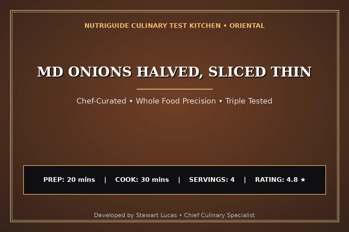 Md Onions Halved, Sliced Thin