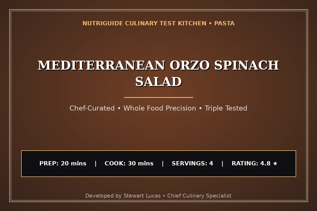 Mediterranean Orzo Spinach Salad