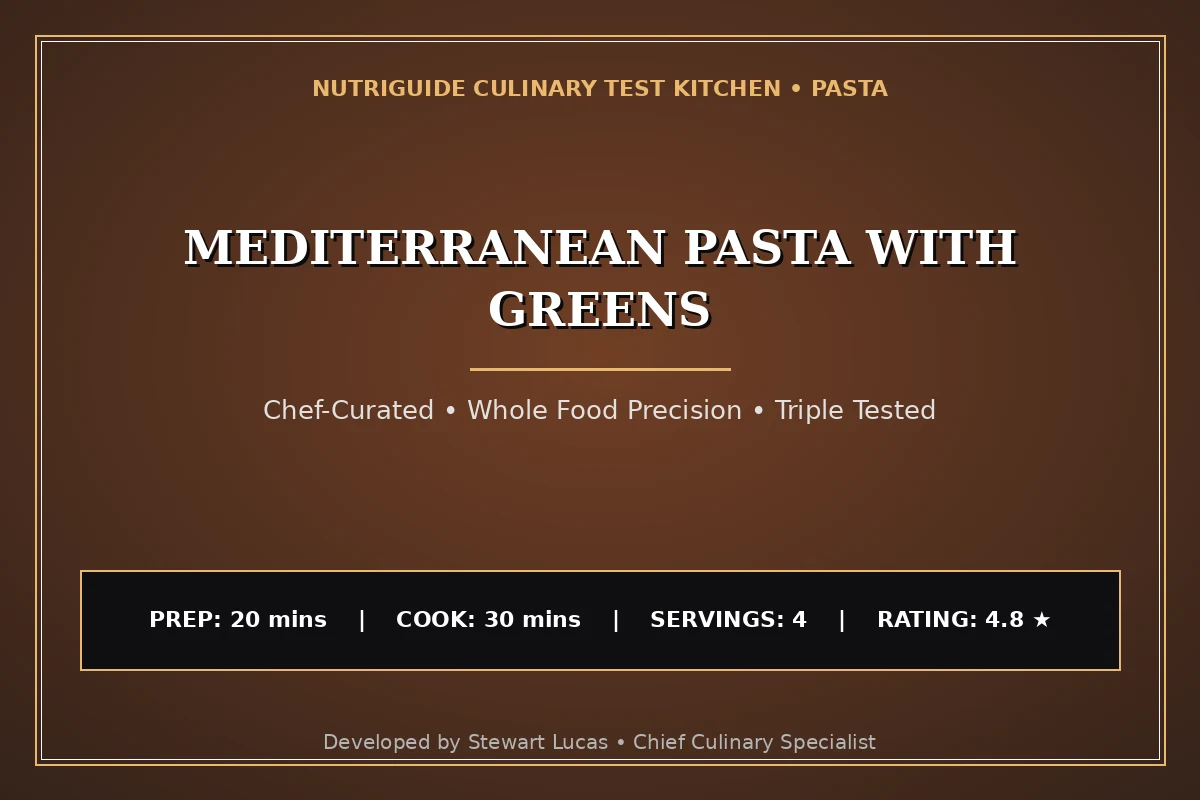 Mediterranean Pasta With Greens