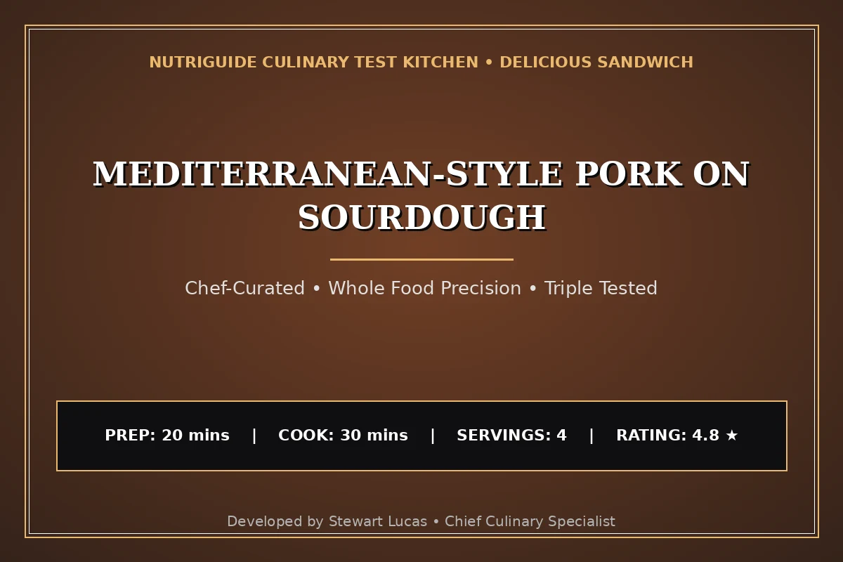 Mediterranean-Style Pork On Sourdough
