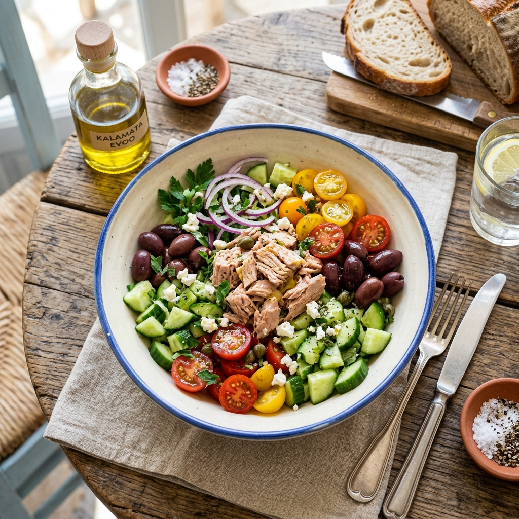 Mediterranean Tuna Salad Bowl