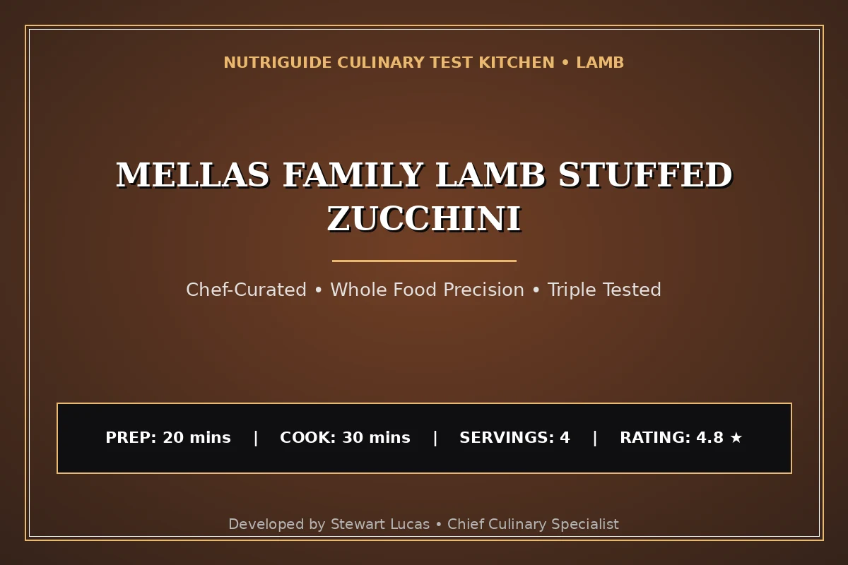 Mellas Family Lamb Stuffed Zucchini