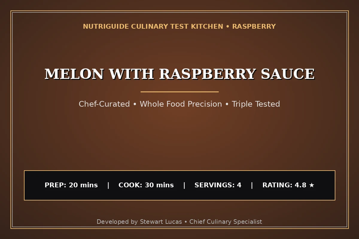 Melon With Raspberry Sauce