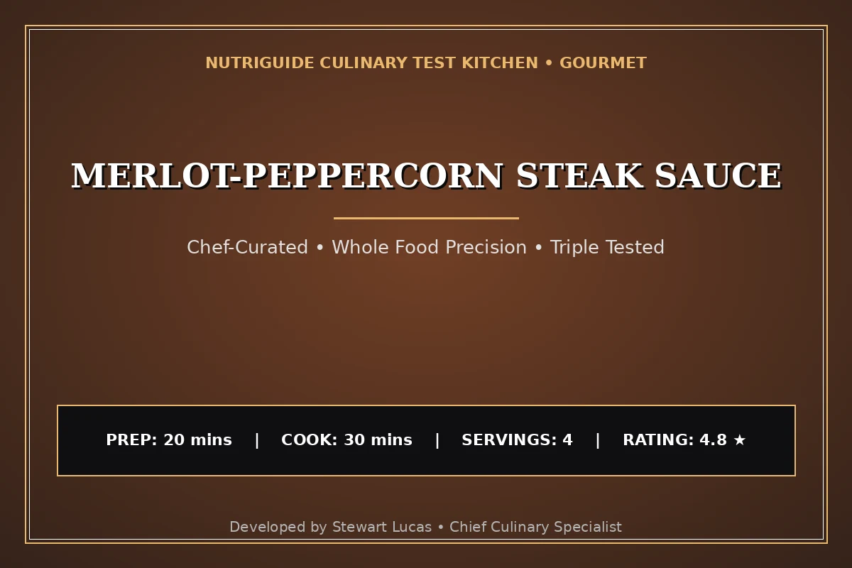 Merlot-Peppercorn Steak Sauce