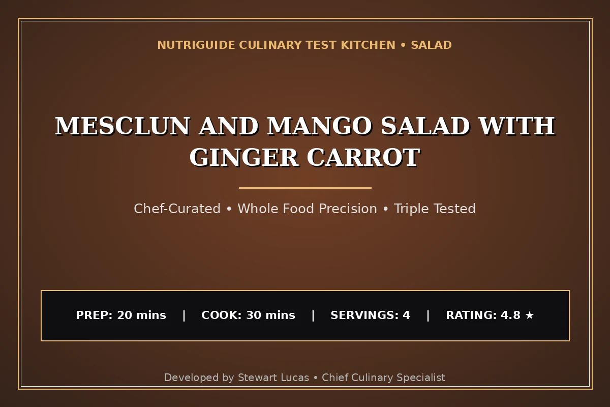 Mesclun And Mango Salad With Ginger Carrot