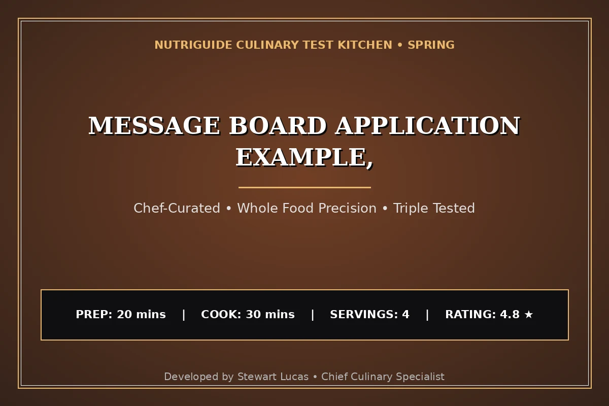 Message Board Application Example,