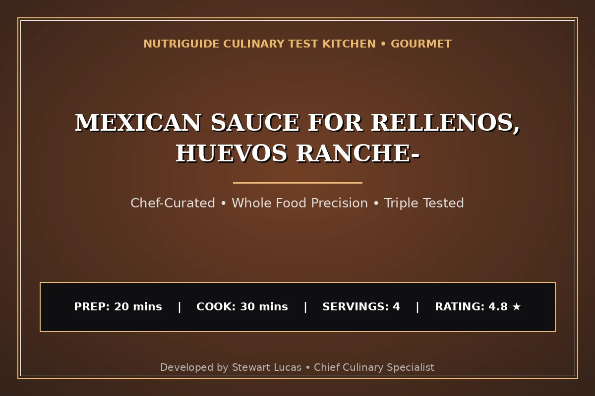 Mexican Sauce For Rellenos, Huevos Ranche-