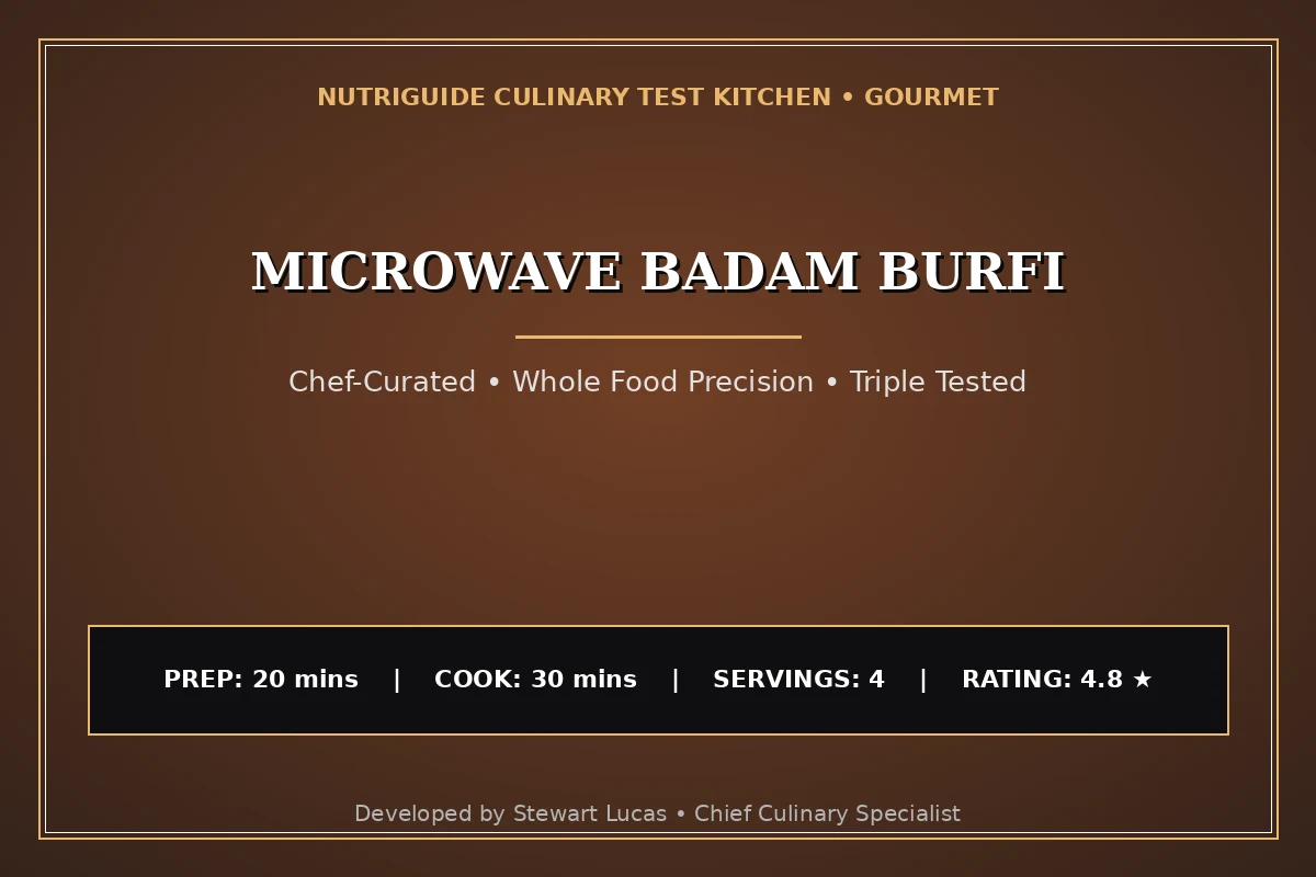 Microwave Badam Burfi
