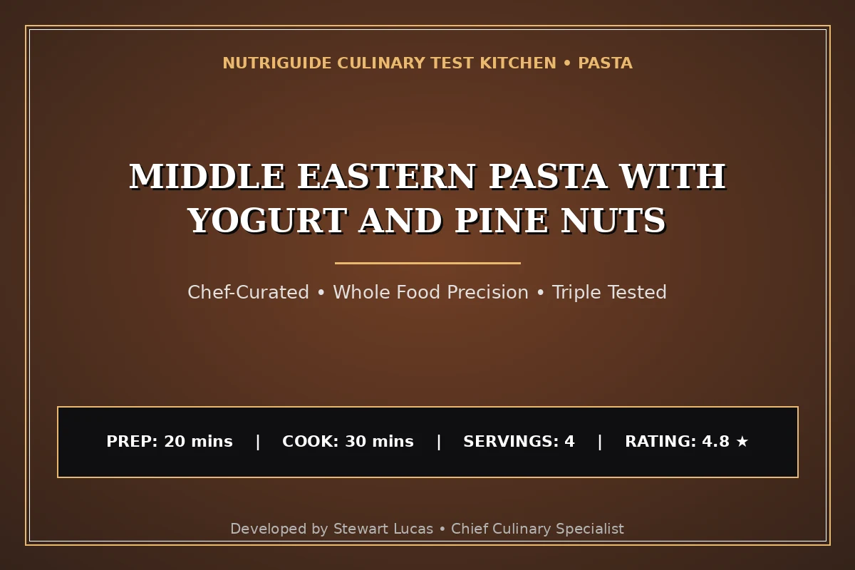 Middle Eastern Pasta With Yogurt And Pine Nuts