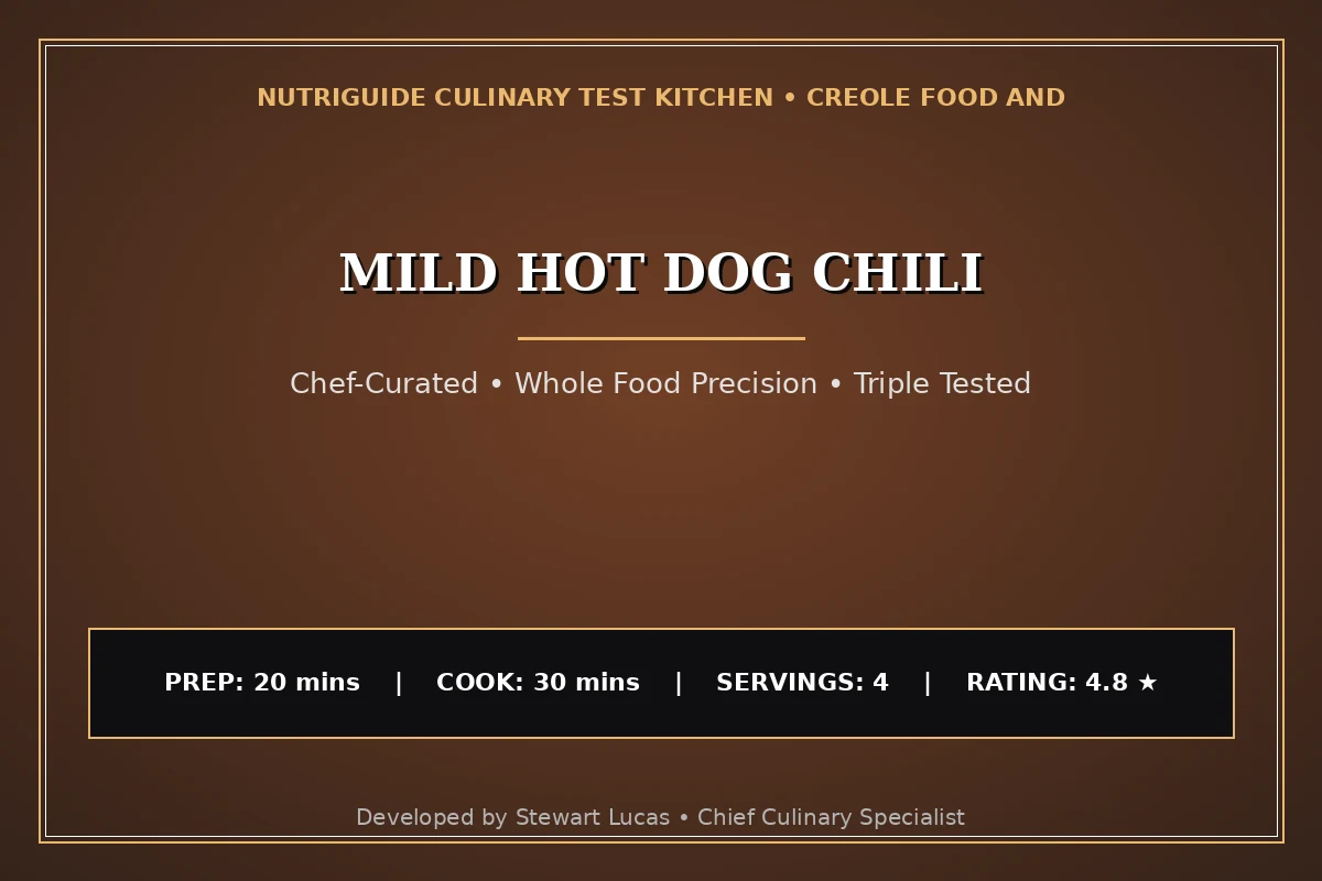 Mild Hot Dog Chili