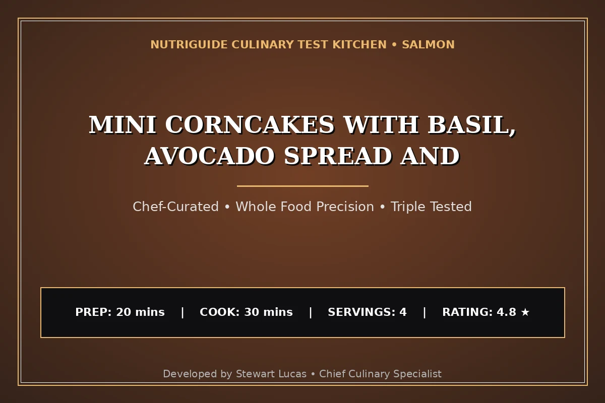 Mini Corncakes With Basil, Avocado Spread And