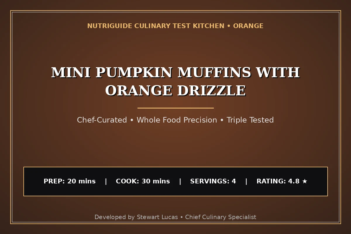 Mini Pumpkin Muffins With Orange Drizzle