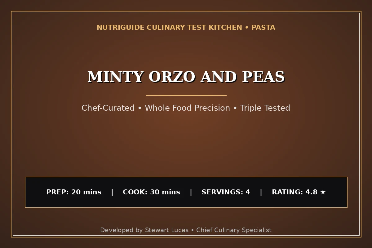 Minty Orzo And Peas