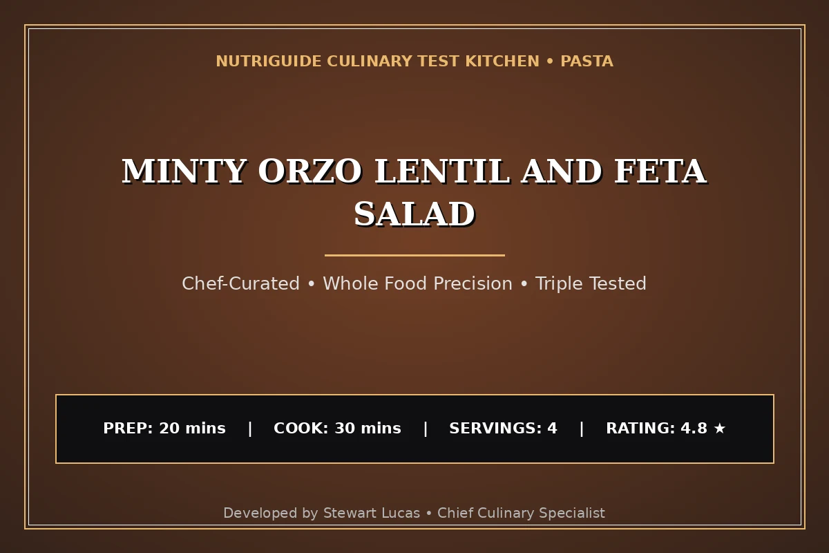 Minty Orzo Lentil And Feta Salad