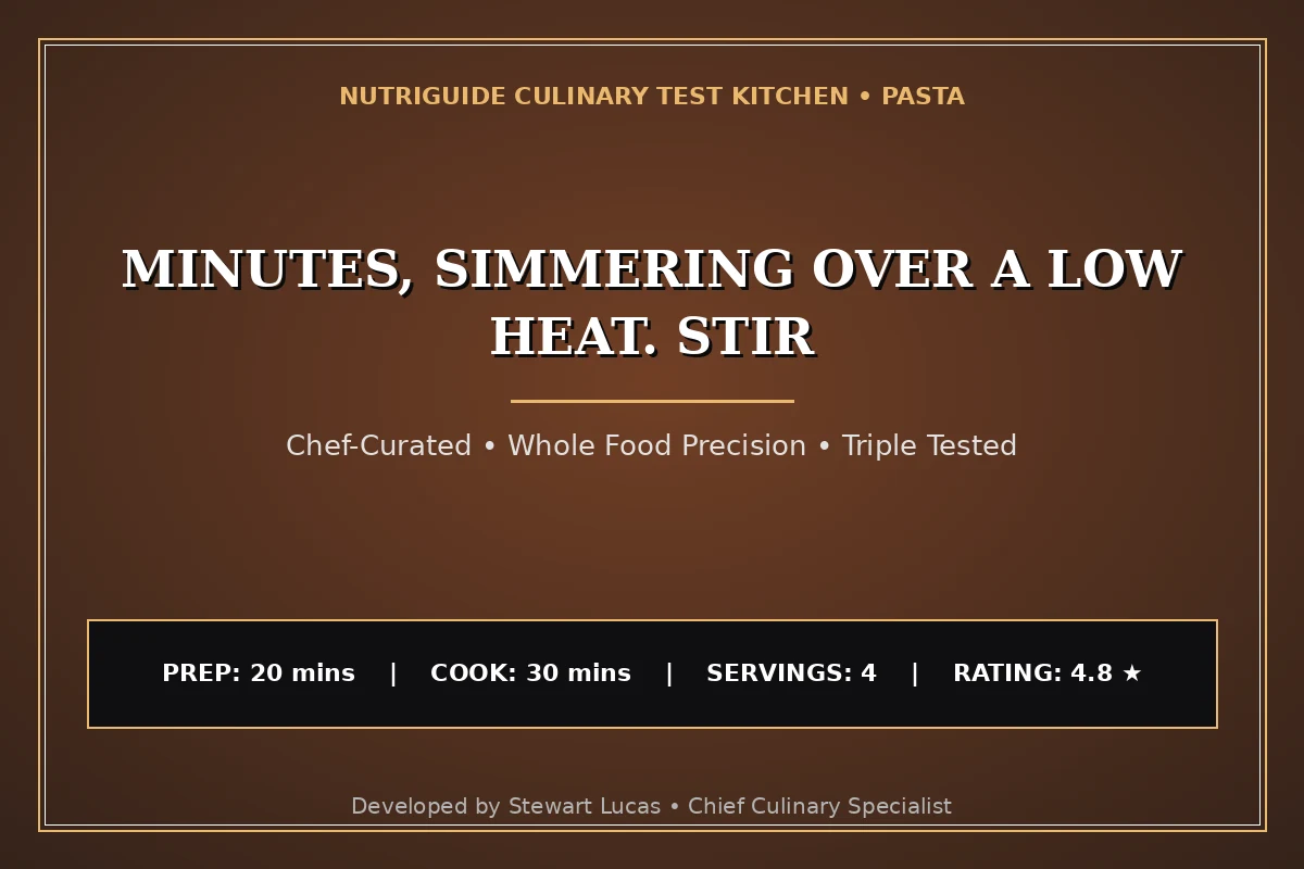 Minutes, Simmering Over A Low Heat. Stir
