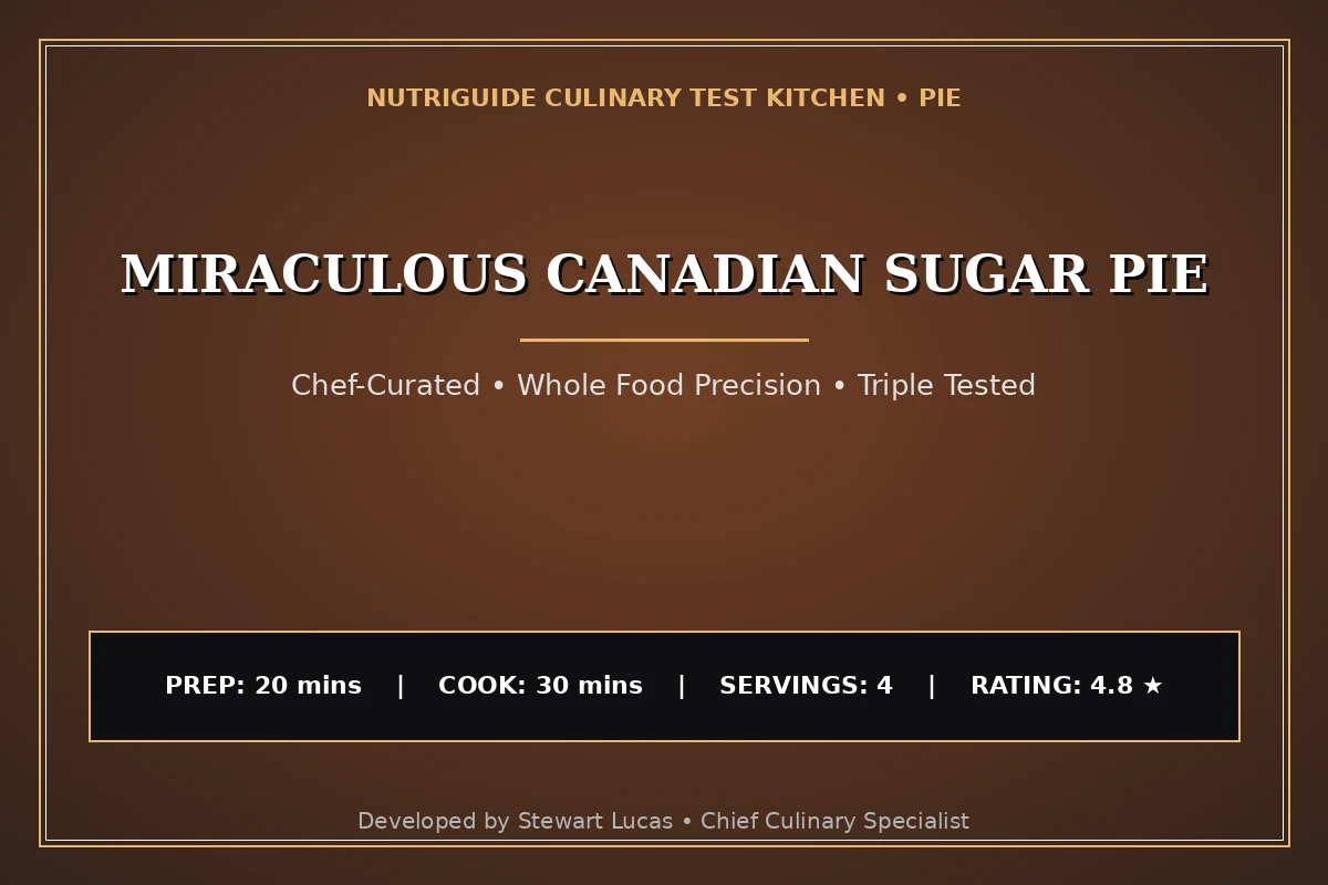 Miraculous Canadian Sugar Pie