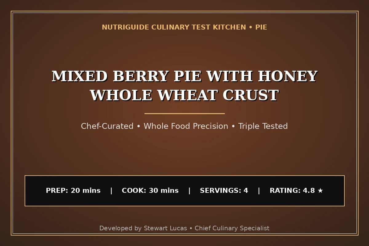 Mixed Berry Pie With Honey Whole Wheat Crust