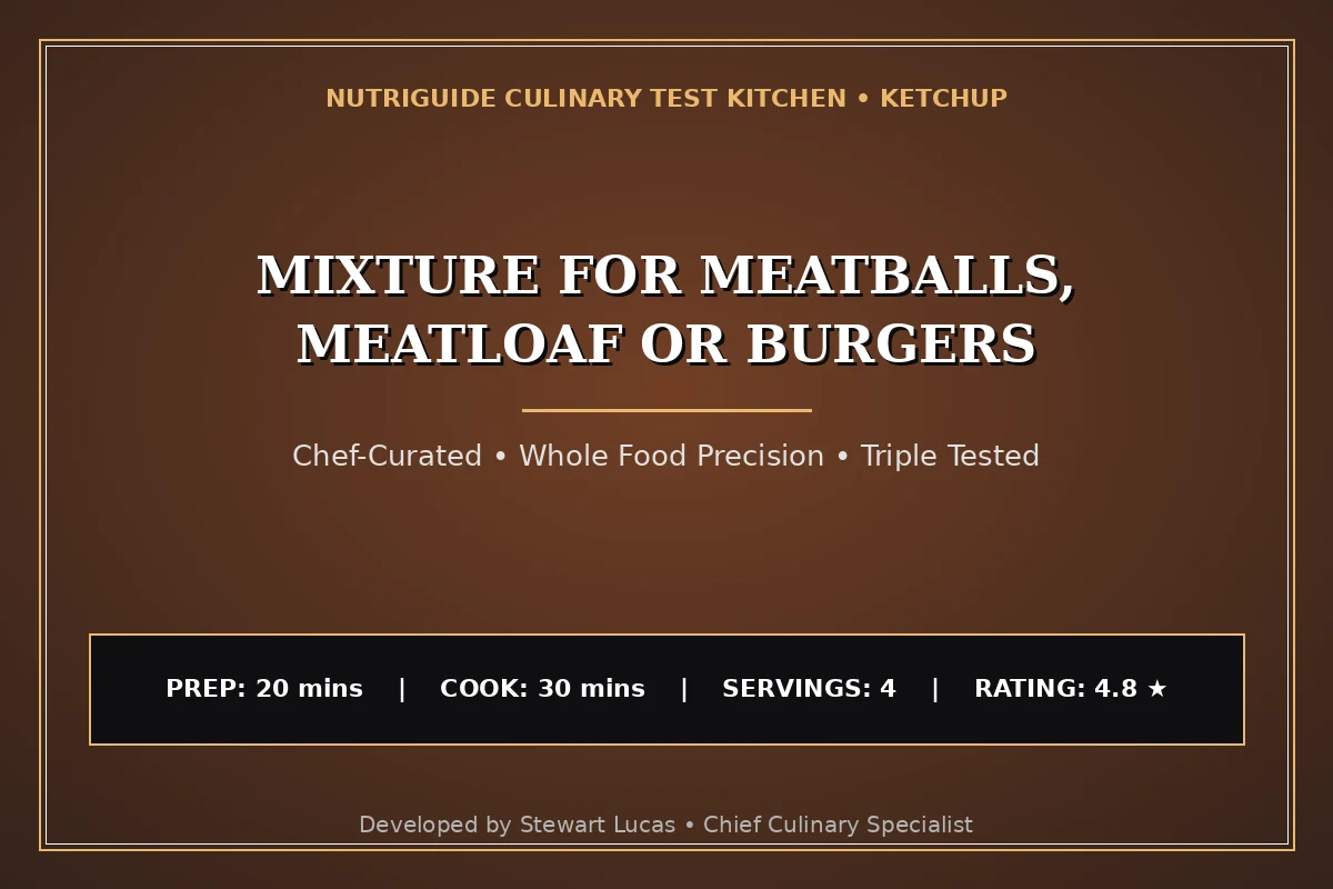 Mixture For Meatballs, Meatloaf Or Burgers
