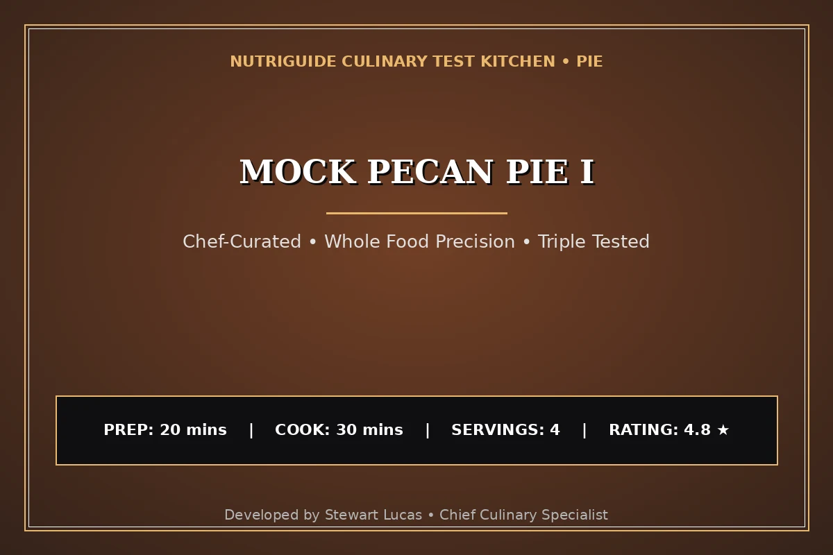 Mock Pecan Pie I